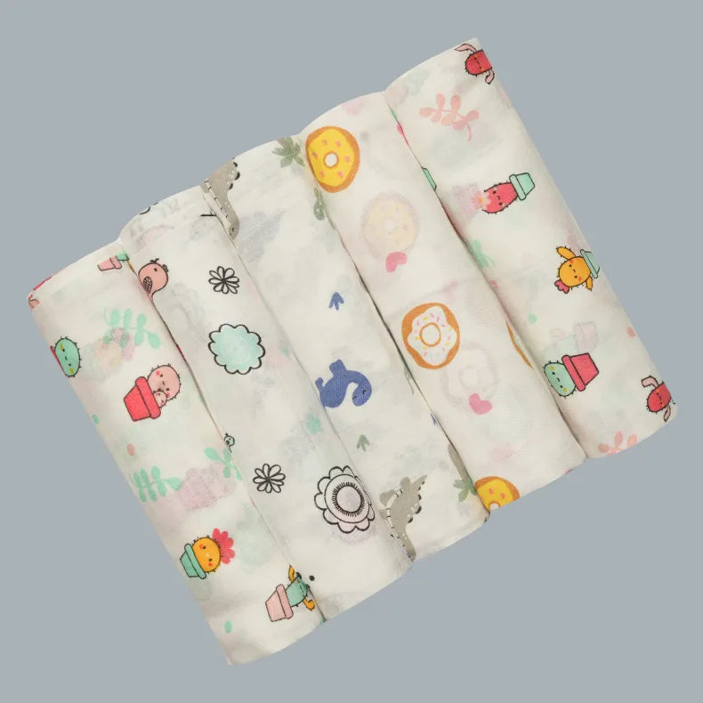 Premium Muslin Cotton Swaddle Blanket (100cm x 100cm)