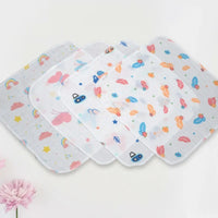 Born Basket Baby Muslin Wash Cloth – Pack of 4-Multicolour