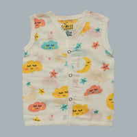 Muslin Jabla with Buttons (0-3 Months)