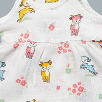 Muslin Baby Frock Tie-Knot (0-3 Months)