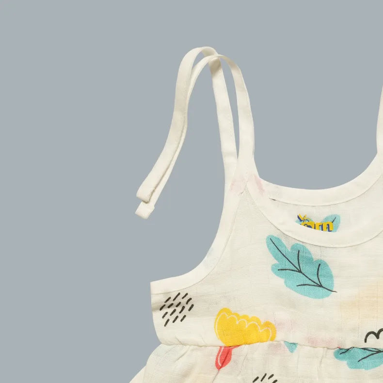 Muslin Baby Frock Tie-Knot (0-0 Months)