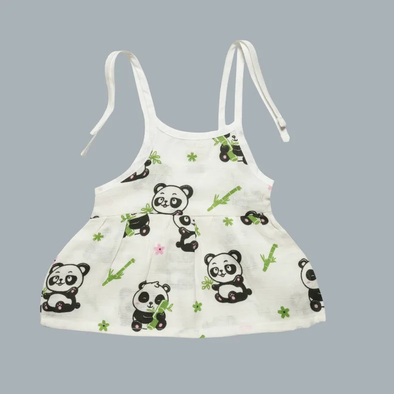 Muslin Baby Frock Tie-Knot (0-3 Months)