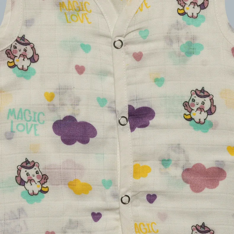 Muslin Jabla with Buttons (0-3 Months)