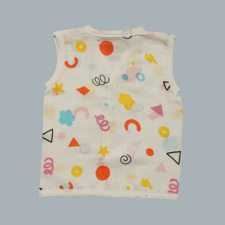 Muslin Jabla with Buttons (0-3 Months)