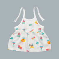 Muslin Baby Frock Tie-Knot (0-0 Months)
